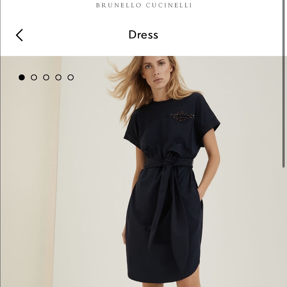brunello Cotton Martini jersey dress with belt